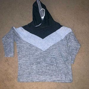 Maurices long sleeve hooded causal shirt